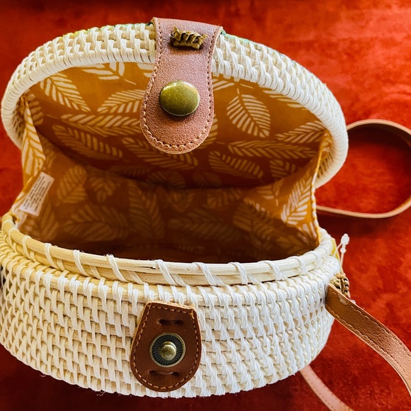 COLLECTION 18 Chic NWT Tropical PALM Leaf Print CROSSBODY BAG Purse - Picture 16 of 16